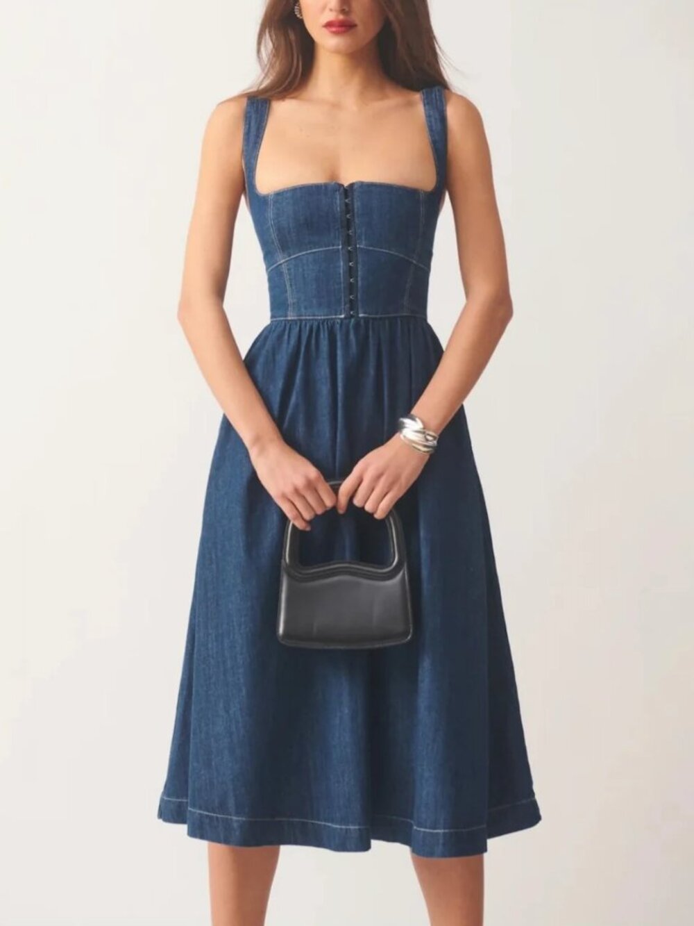 Reformation Tagliatelle Dress in Denim